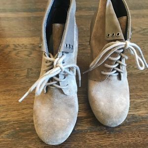 Trouve suede platform booties